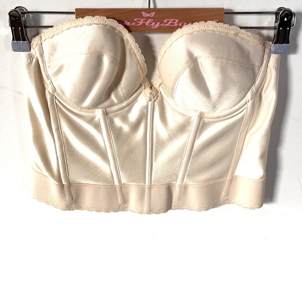 Carnival Cream Lace Bustier Bra, Size 36B‎